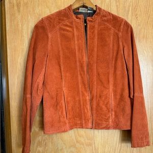 Ruff Hewn Orange Leather Jacket Size Small